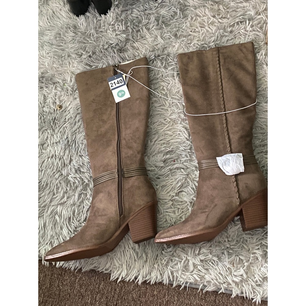 Women's Rio Whip Stitch Tall Boots Universal Thread Dark Taupe 9.5 New With Tags - Picture 5 of 6